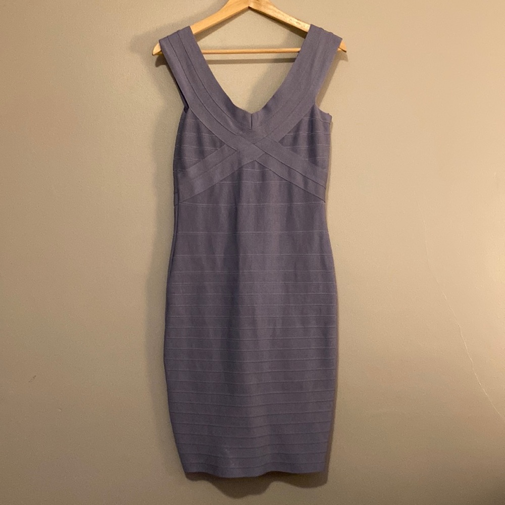 NWOT blue/periwinkle bodycon bandage La Cite dress size medium